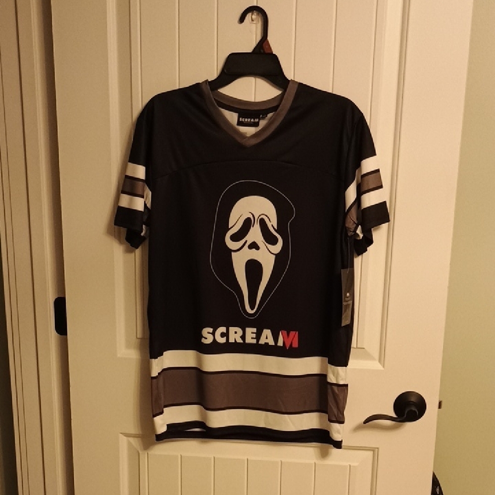 Mens Or Womans Black and Gray Scream VI Graphic Jersey Size Small